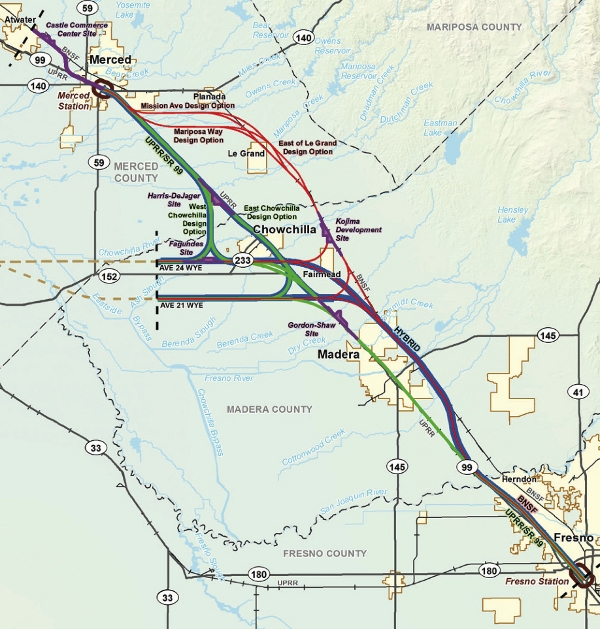 California High-Speed Rail's Merced and Fresno section