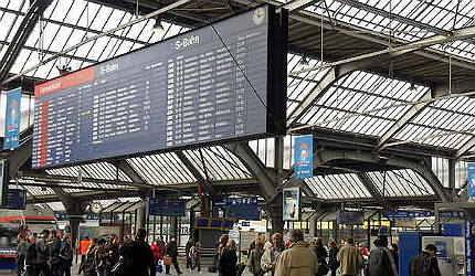 Zurich Hauptbahnhof (HB) is Europe's busiest railway terminus by daily rail traffic